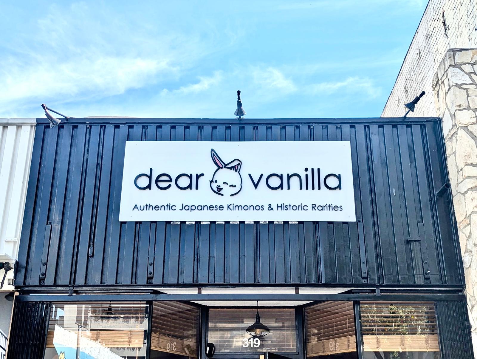 Dear Vanilla storefront sign created by Lynch Sign